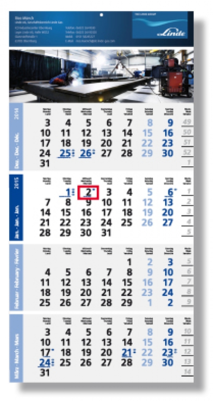 4 Monatswandkalender Logic